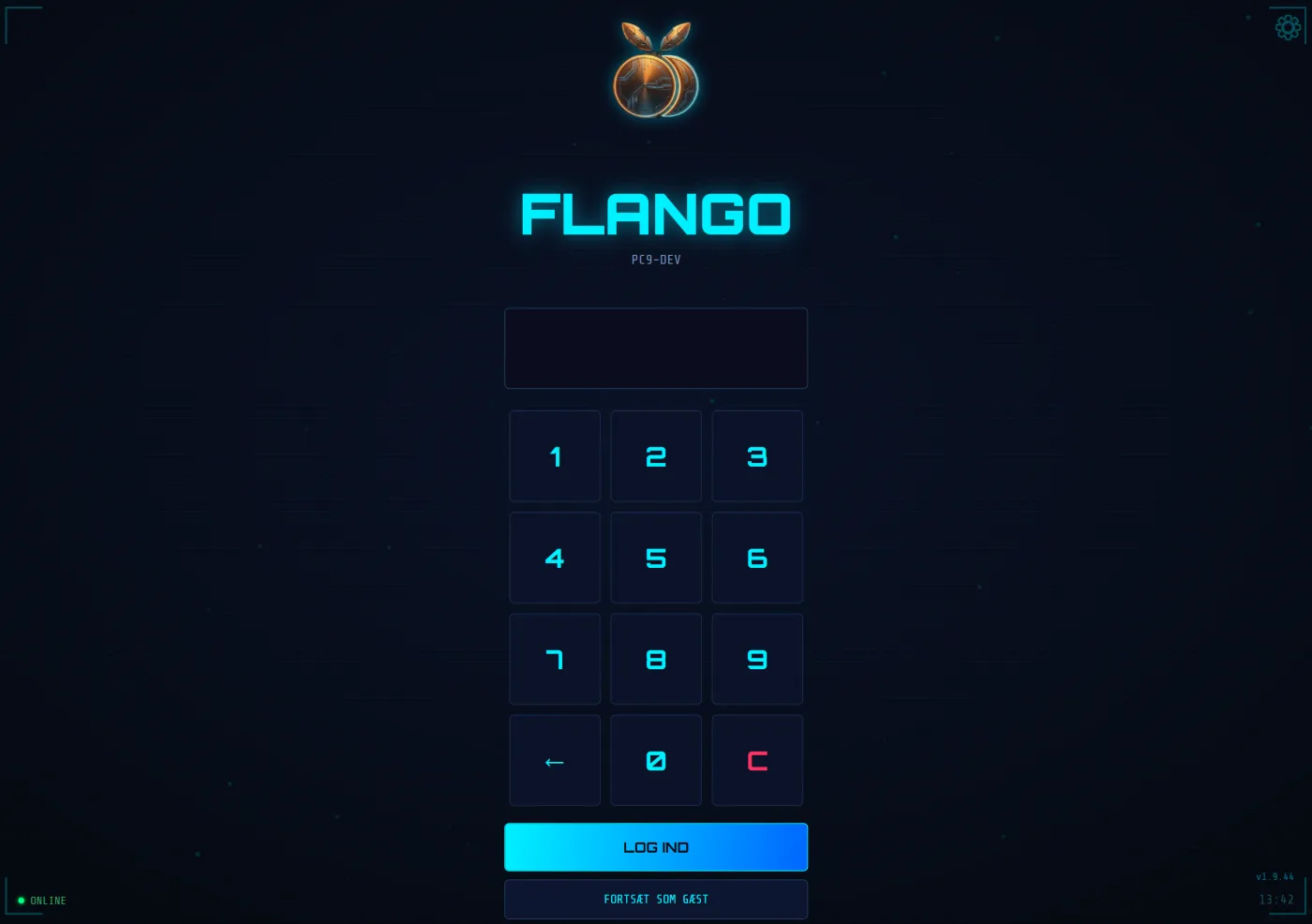 Flango Skærmtid login med kodepanel